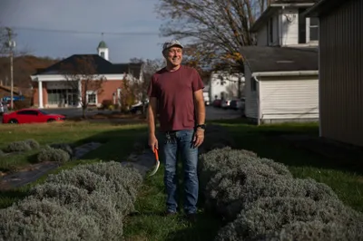 Mark Ponchak, a lavender farmer in McConnellsville, OH on November 6, 2023.